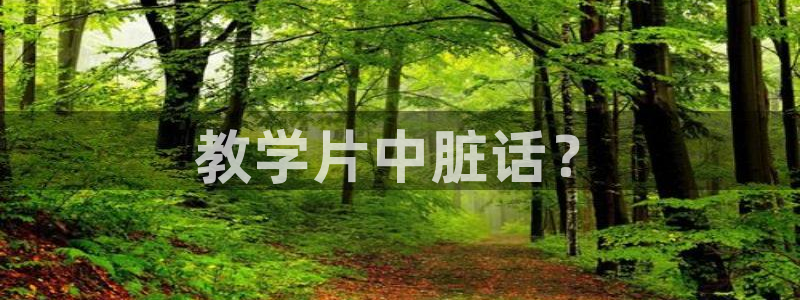 亚洲卡通天堂：教学片中脏话？