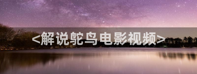 光棍天堂影院免费观看高清：<解说鸵鸟电影视频>